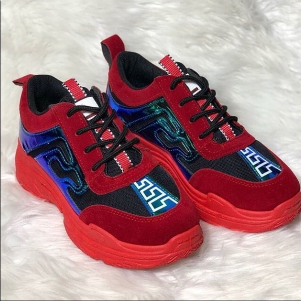 Women’s red Designer Style shoes.